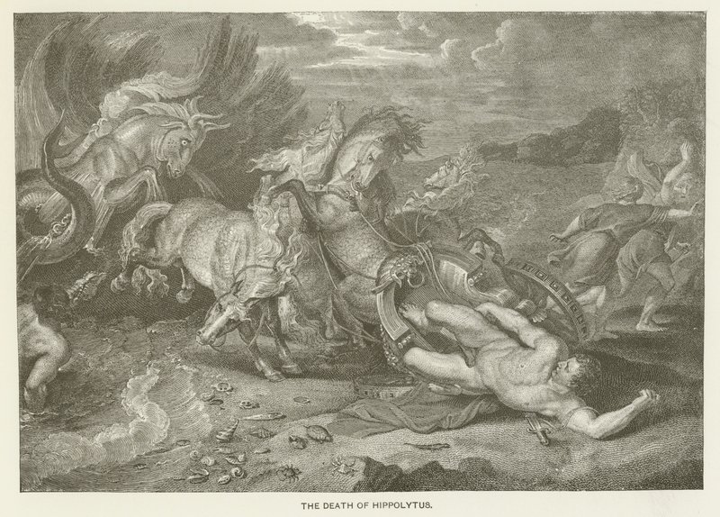 A morte de Hipólito de after Peter Paul Rubens