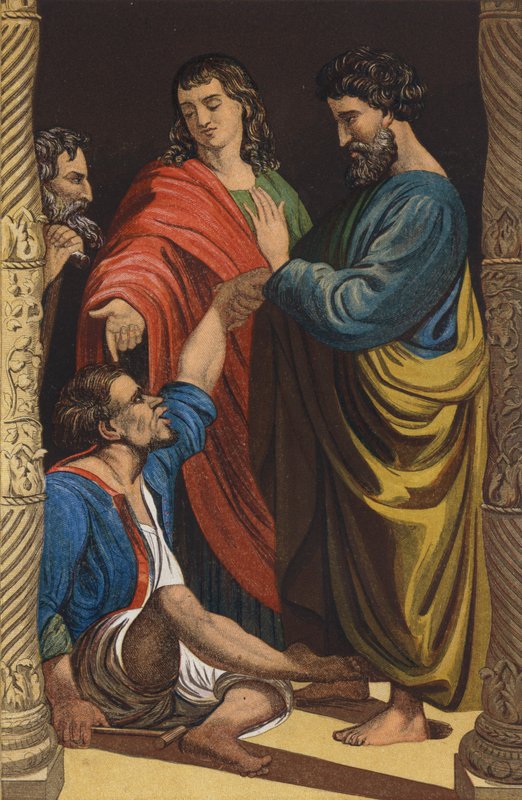 Pedro e João curando o coxo de after Raphael