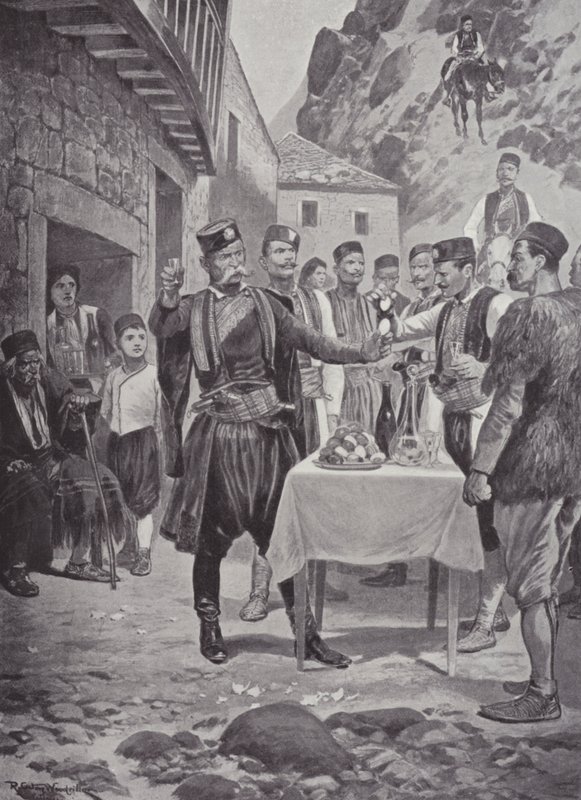 Um costume de Páscoa montenegrina de after Richard Caton II Woodville