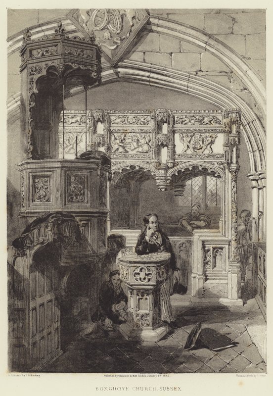 Igreja Boxgrove, Sussex de Samuel (after) Prout