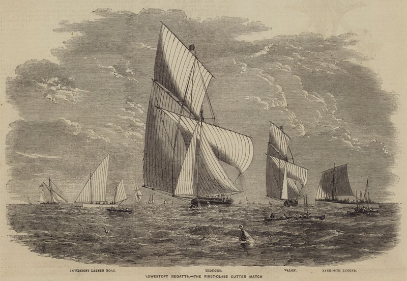 Regata de Lowestoft, o jogo de corte de primeira classe de after Thomas Harrington Wilson