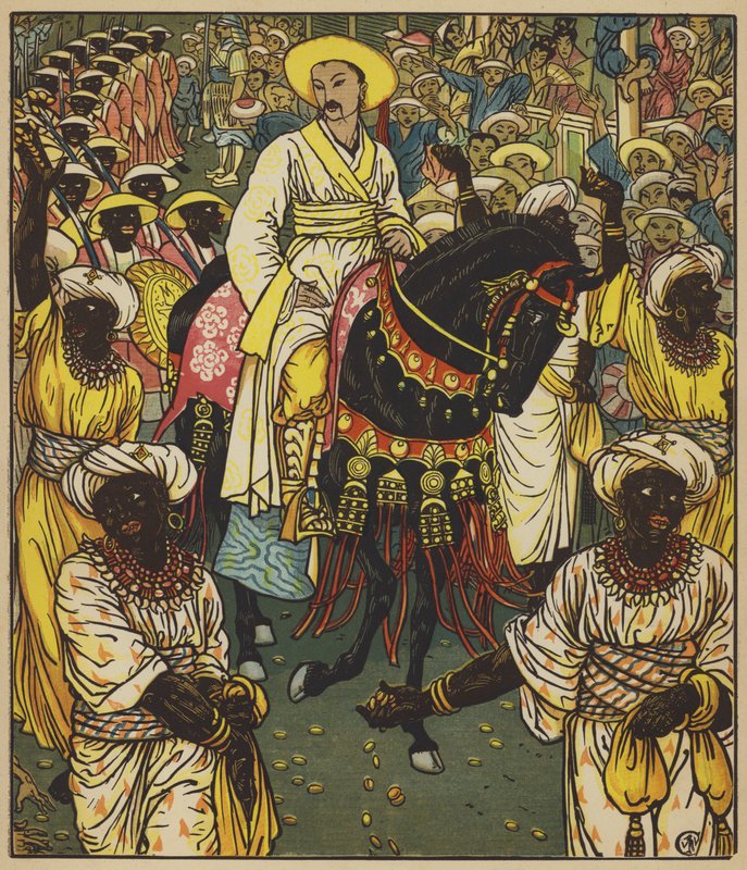 Procissão de Aladdins de after Walter Crane