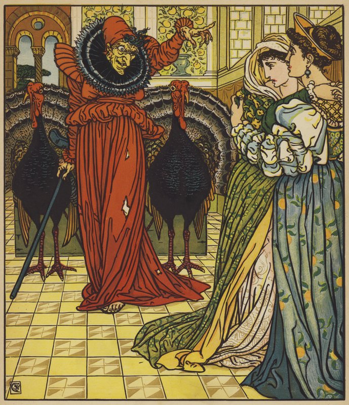 Aparição da fada do deserto de after Walter Crane