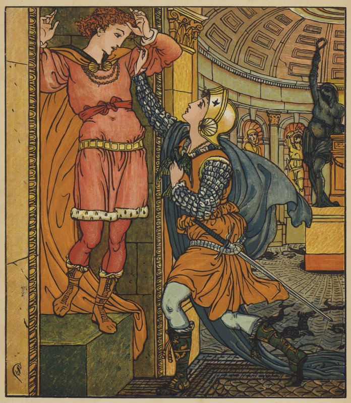 Belle-Etoile quebra o feitiço de after Walter Crane
