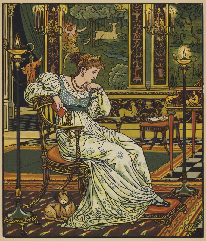 Desiree no seu palácio de after Walter Crane