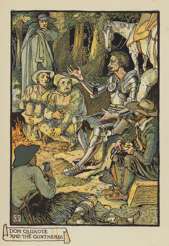 Dom Quixote e os Cabrões de after Walter Crane