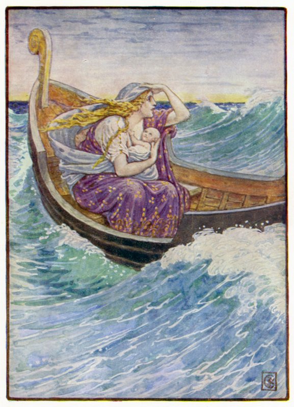Por dois dias e duas noites o barco foi lançado aqui e ali de after Walter Crane