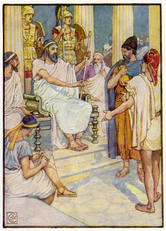 Sólon, o sábio legislador de Atenas de after Walter Crane