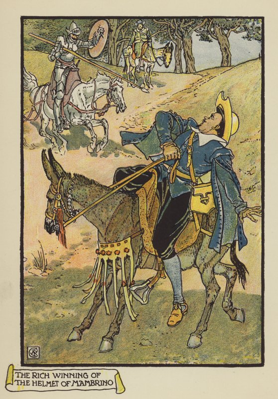 A rica vitória do capacete de Mambrino de after Walter Crane