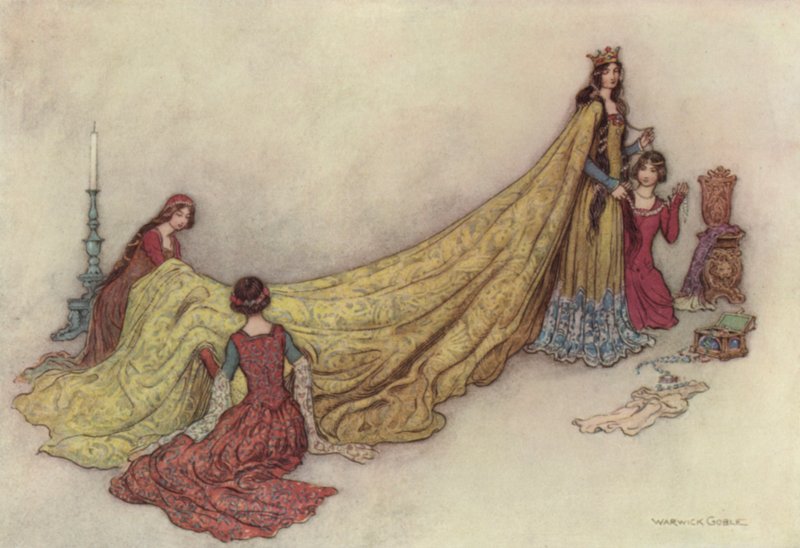 Geoffrey Chaucer, o conto dos funcionários de after Warwick Goble