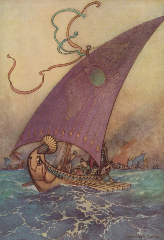 Geoffrey Chaucer, a lenda das boas mulheres de after Warwick Goble