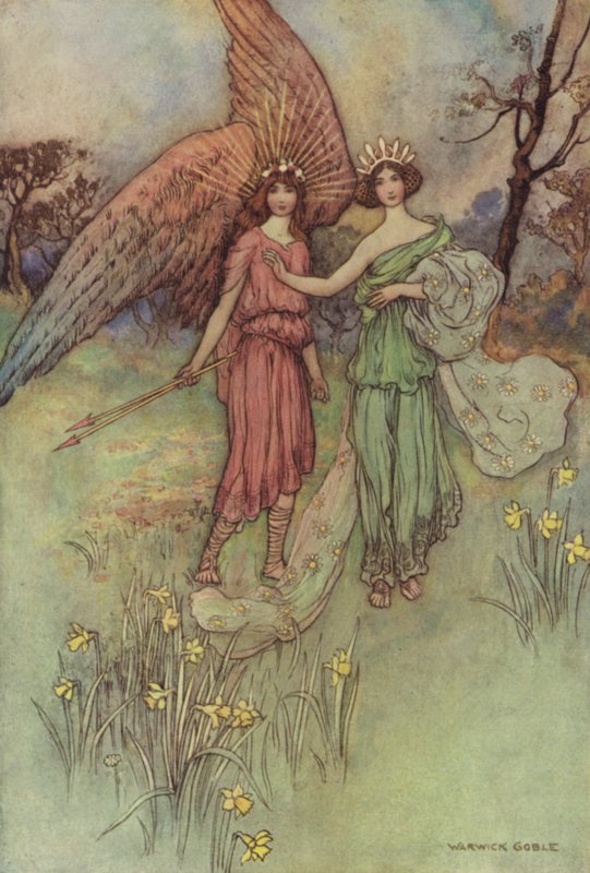 Geoffrey Chaucer, a lenda das boas mulheres de after Warwick Goble