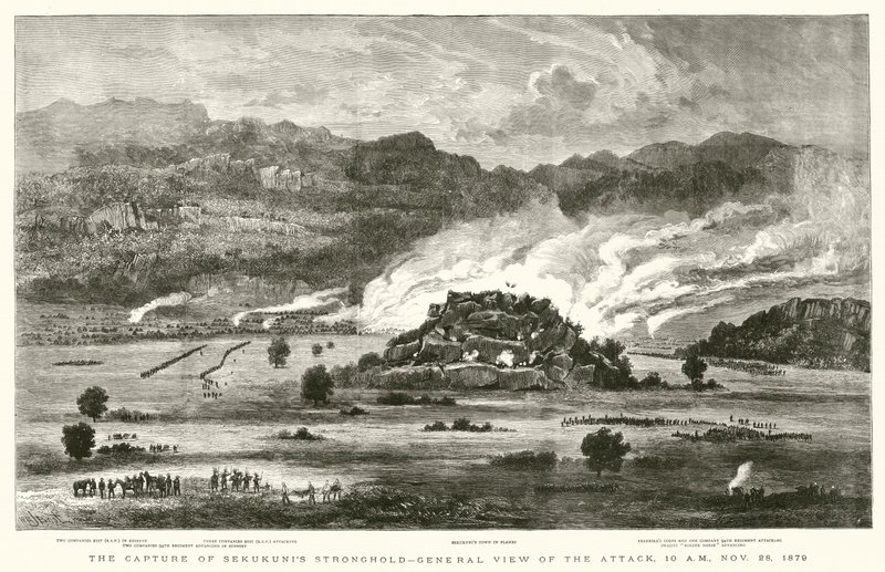 A Captura da Fortaleza de Sekukunis, Visão Geral do Ataque, 10h, 28 de novembro de 1879 de after William Henry James Boot