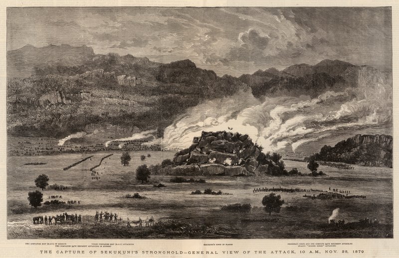 A Captura da Fortaleza de Sekukunis, Visão Geral do Ataque, 10h, 28 de novembro de 1879 de after William Henry James Boot