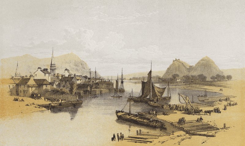 Dumbarton, do Leven (cromolito) de after William Leighton Leitch