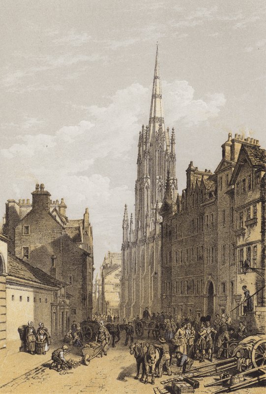 Nova Assembleia Municipal, Edimburgo (cromolito) de after William Leighton Leitch