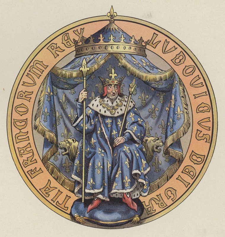 Luís XI, Rei de França (cor litho) de pseudonym for Onfray de Breville Jacques Job