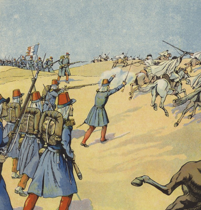 A conquista francesa da Argélia (cor litho) de pseudonym for Onfray de Breville Jacques Job