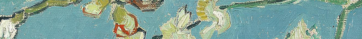 Amendoeira em flor (Vincent van Gogh), Detail: Blütenzweige oben