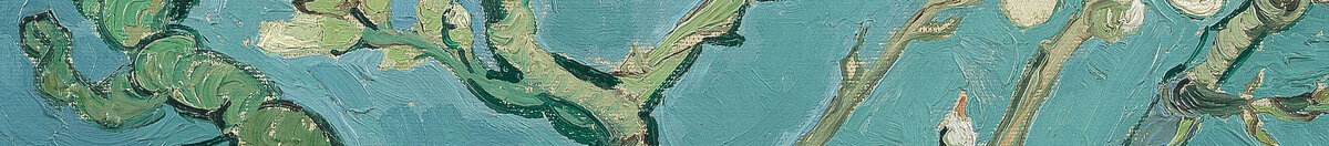 Amendoeira em flor (Vincent van Gogh), Detail: Astgabelung Mitte