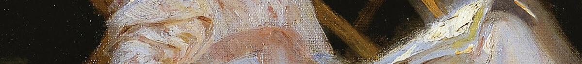 Marie Krøyer sentada na cadeira de repouso no jardim junto à casa da Sra. Bendsen (Peder Severin Krøyer), Detail: Lesende Frau im Liegestuhl