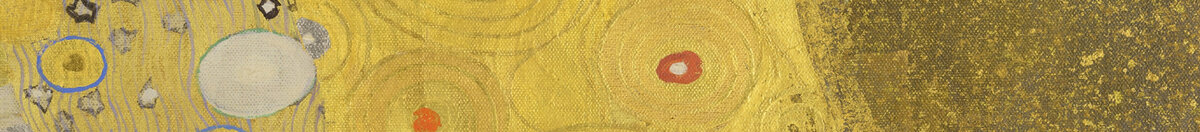 O Beijo (Gustav Klimt), Detail: Kreisornamente des Frauenkleides