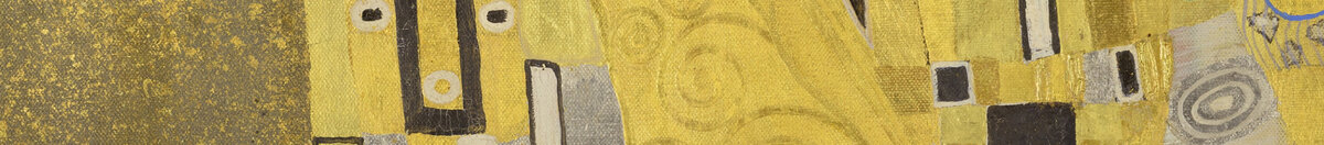 O Beijo (Gustav Klimt), Detail: Rechteckmuster des Männergewandes