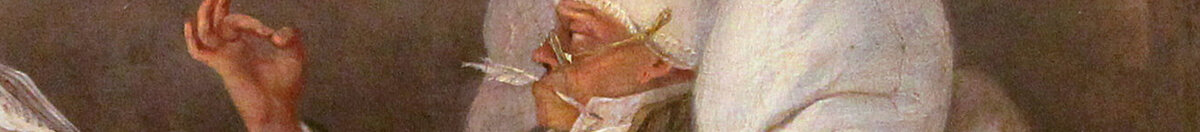 O pobre poeta (Carl Spitzweg), Detail: Gesicht des Poeten mit Nachtmütze