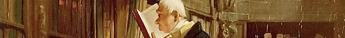 O bibliófilo (Carl Spitzweg), Detail: Gesicht des Lesers