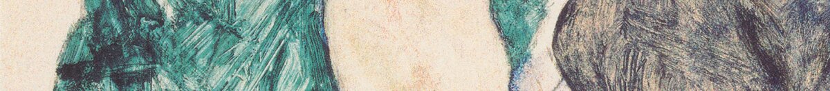 Mulher sentada com o joelho levantado (Egon Schiele), Detail: Grüne Bluse und Schulter