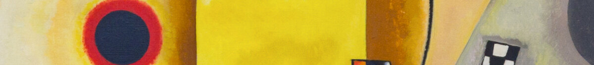 Amarelo-Vermelho-Azul (Wassily Kandinsky), Detail: Gelbes Rechteck mit rotem Kreis