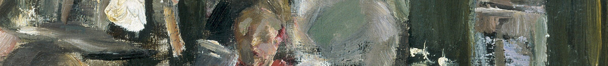 O terraço do restaurante Jacob em Nienstedten, no Elba (Max Liebermann), Detail: Kind am Tischende