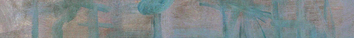 Impressão, nascer do sol, 1872 (Claude Monet), Detail: Hafenkräne und Masten im Dunst