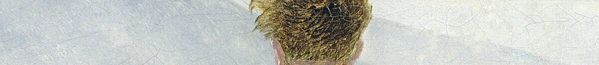 O viajante sobre o mar de névoa (Caspar David Friedrich), Detail: Kopf des Wanderers