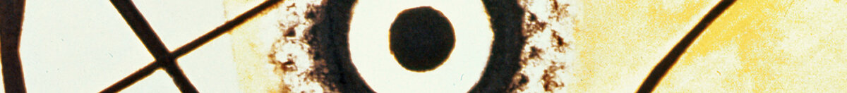 Linhas que se cruzam, 1923 (Wassily Kandinsky), Detail: Augenähnlicher Kreis auf Gelb