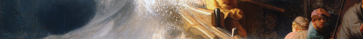 Cristo na tempestade no mar da Galileia, 1633 (Rembrandt van Rijn), Detail: Gischt und brechende Welle