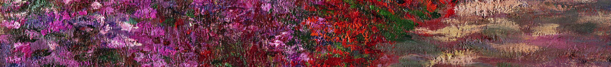 Um caminho no jardim de Monet, Giverny, 1902 (Claude Monet), Detail: Violette Blütenbeete links