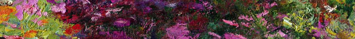 Um caminho no jardim de Monet, Giverny, 1902 (Claude Monet), Detail: Magenta Blumenrabatte rechts