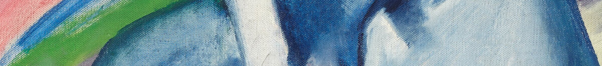Cavalo azul I (Franz Marc), Detail: Kopf mit gesenkter Schnauze