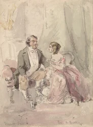 Cena da Vanity Fair: Jos e Becky, 1848-80.