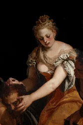 Judith com a cabeça de Holofernes, detalhe