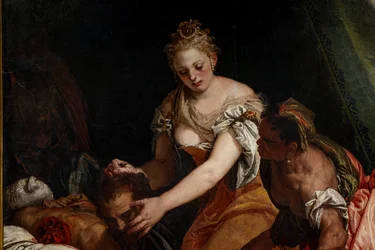 Judith com a cabeça de Holofernes, detalhe