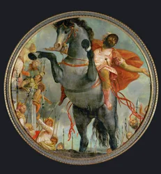 Marcus Curtius sacrifica a sua vida (pintura sobre tela)
