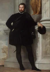 Retrato de um homem, c.1576-78 (óleo sobre tela)