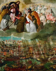 A Batalha de Lepanto (óleo sobre tela)