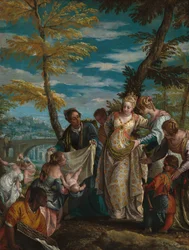 O achamento de Moisés, c.1581-1582 (óleo sobre tela)
