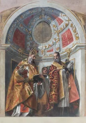 Dois santos bispos (Geminiano e Severo ),1558-1561 (óleo sobre tela)