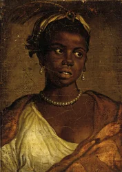 Retrato de busto de uma mulher mourisca