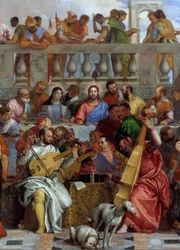 Detalhe central de "Les Noces de Cana (Le nozze di Cana)" de Veronese