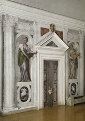 Vista da sala de cruciformes (sala a crociera), cerca de 1561 (fresco)